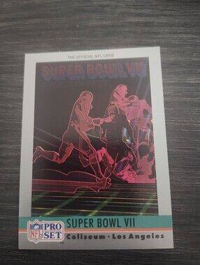 1990 Pro Set Super Bowl VII Theme Art card #7